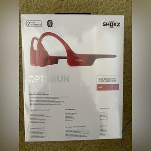 Shokz OpenRun Open Ear Endurance Bluetooth headphones RED
